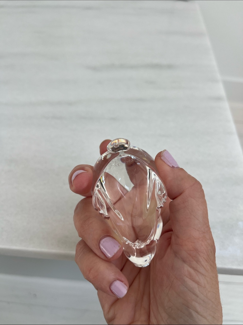 Steuben Signed Glass Crystal Bunny Hand Palm Cooler Collectible Figurine - Picture 5 of 11